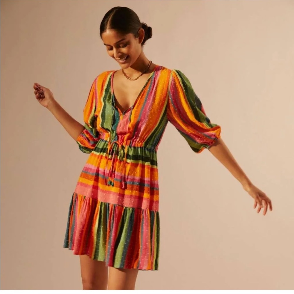 Anthropologie Farm Rio Cover Up Mini Dress